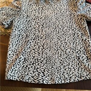 Zara Black and White Patterned Top